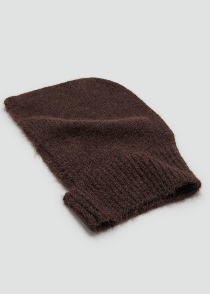 Knitted balaclava — Chocolate
