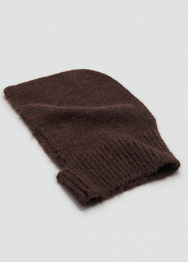 Knitted balaclava — Chocolate