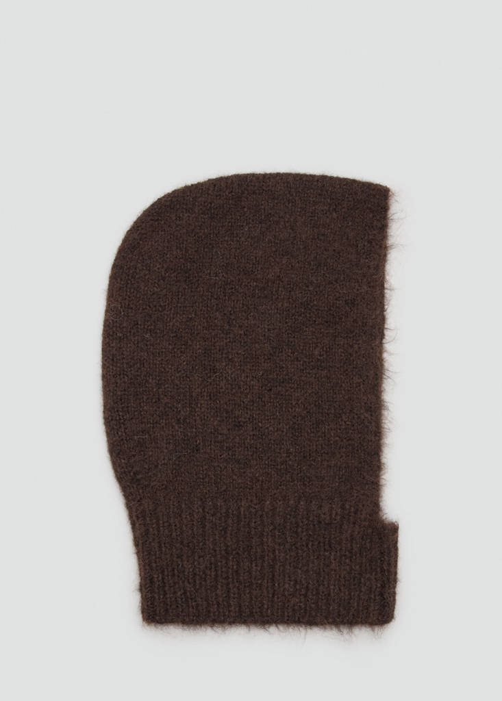 Knitted balaclava — Chocolate