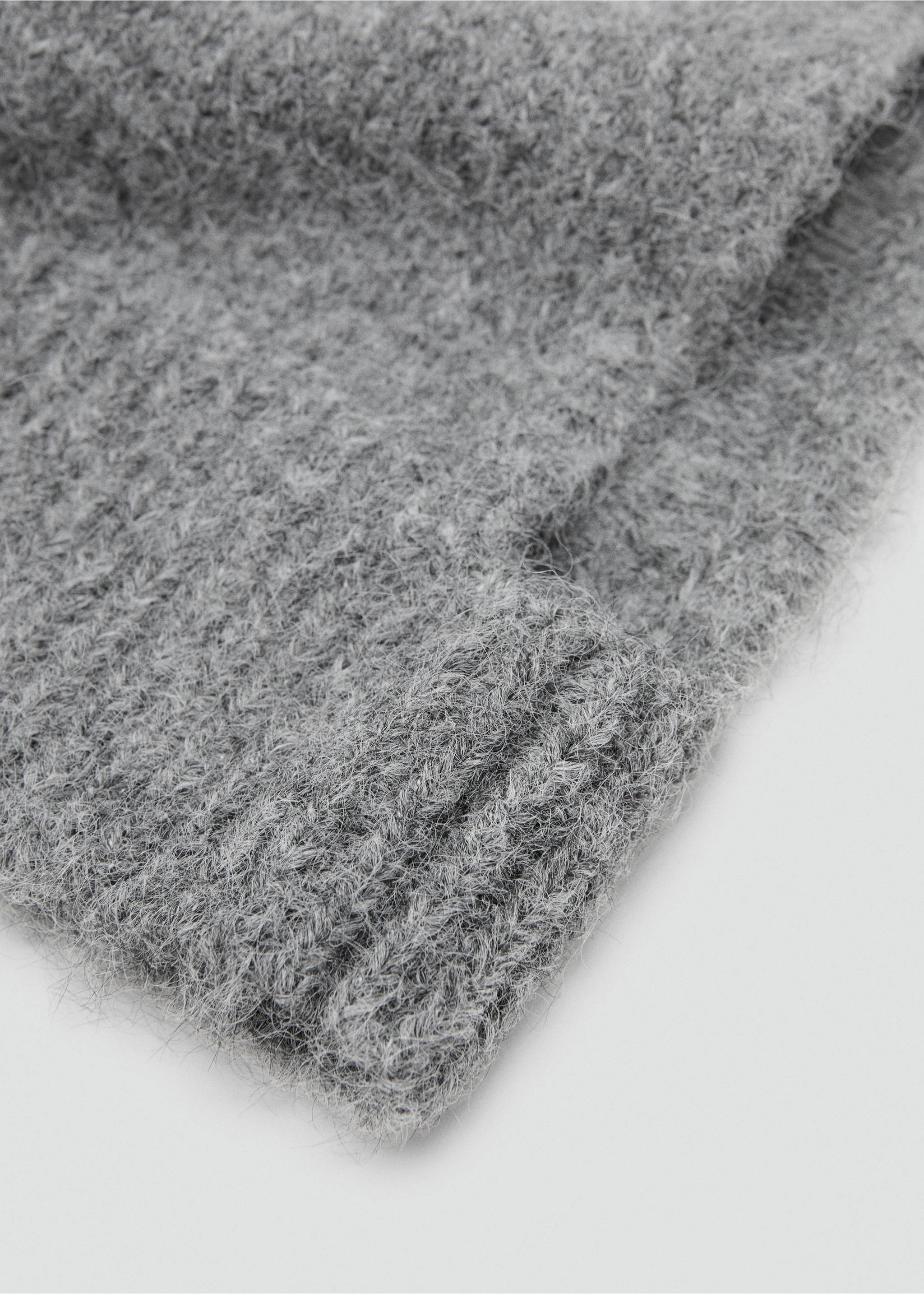 니트 방한모 - 중간 평면도, 미디엄 헤더 그레이. Ref: 27081195-00.