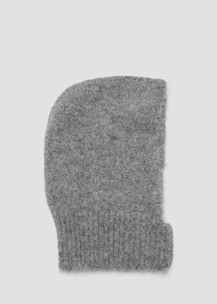 Knitted balaclava — Medium Heather Grey
