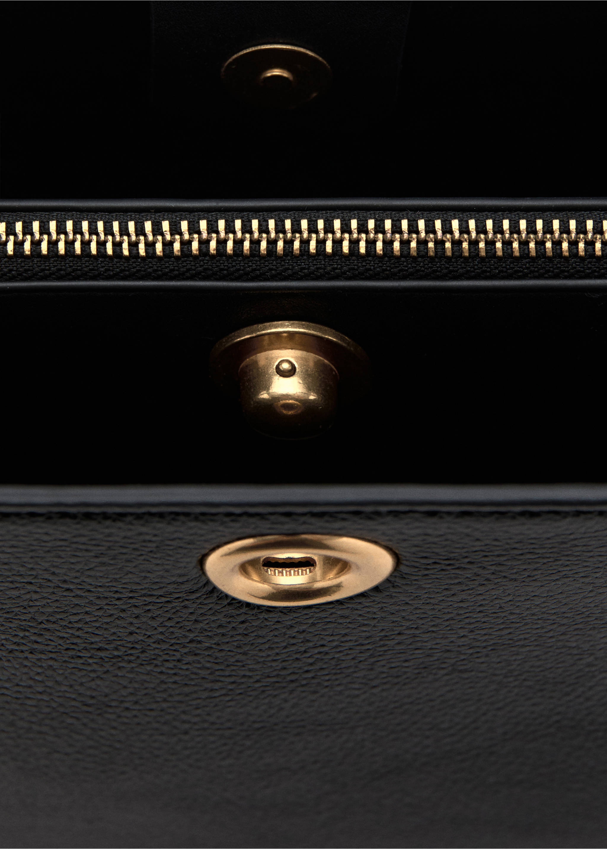 中号金属细节桶包 - null, 黑色. Ref: 27081196-00.