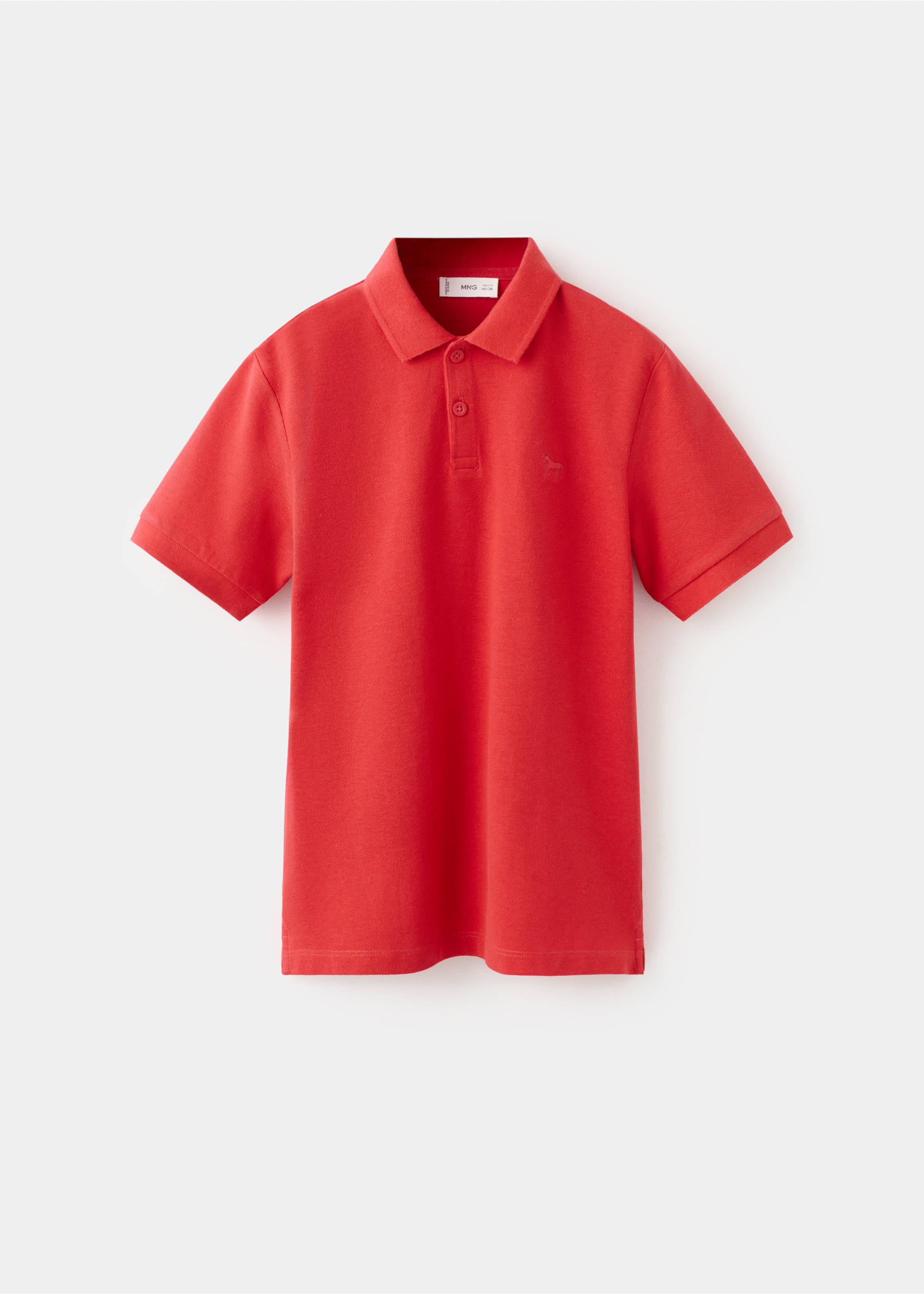 Cotton basic polo shirt - Article without model, Red. Ref: 27081197-00.