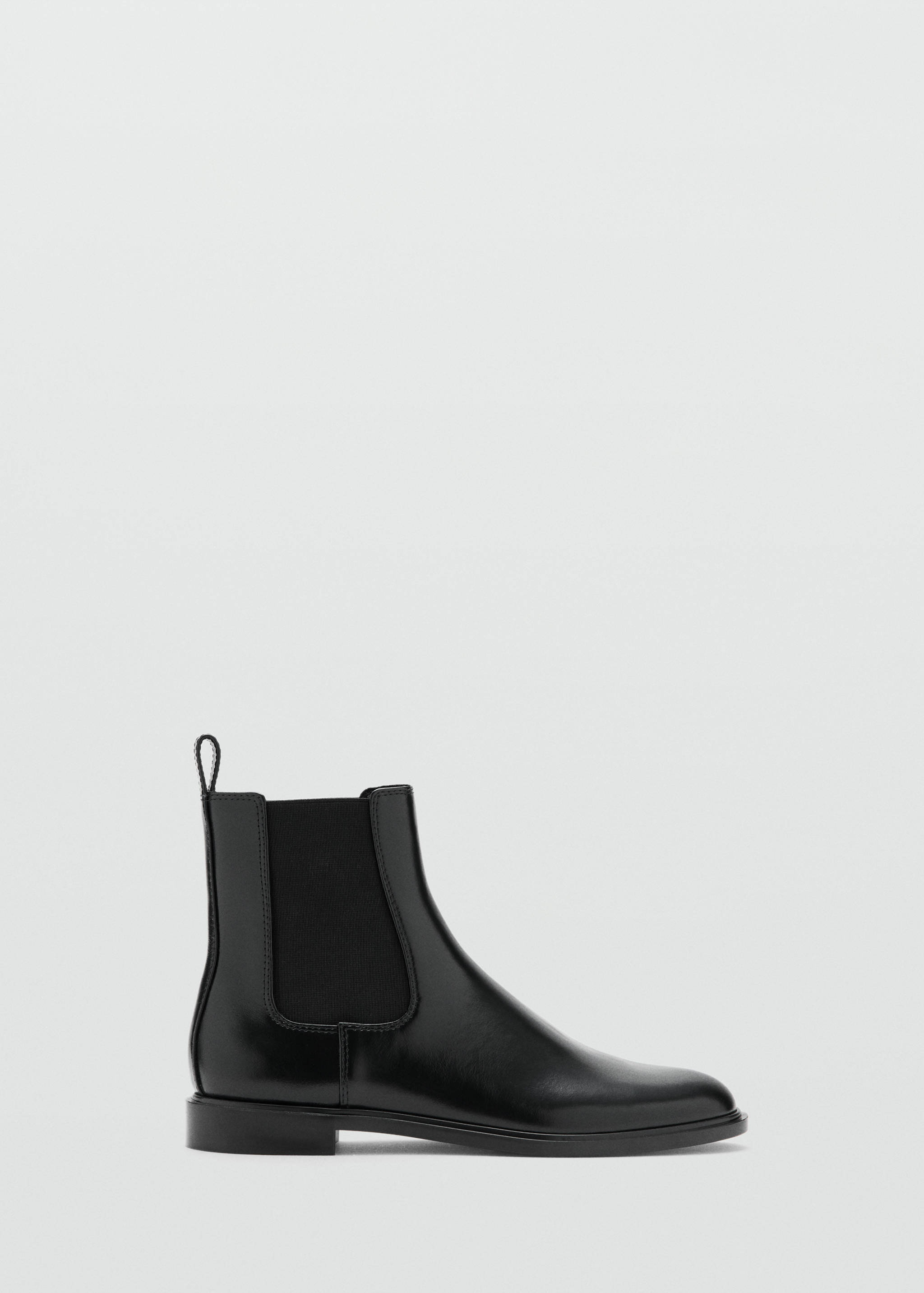 Bottines en cuir à empiècements élastiques - Article sans modèle