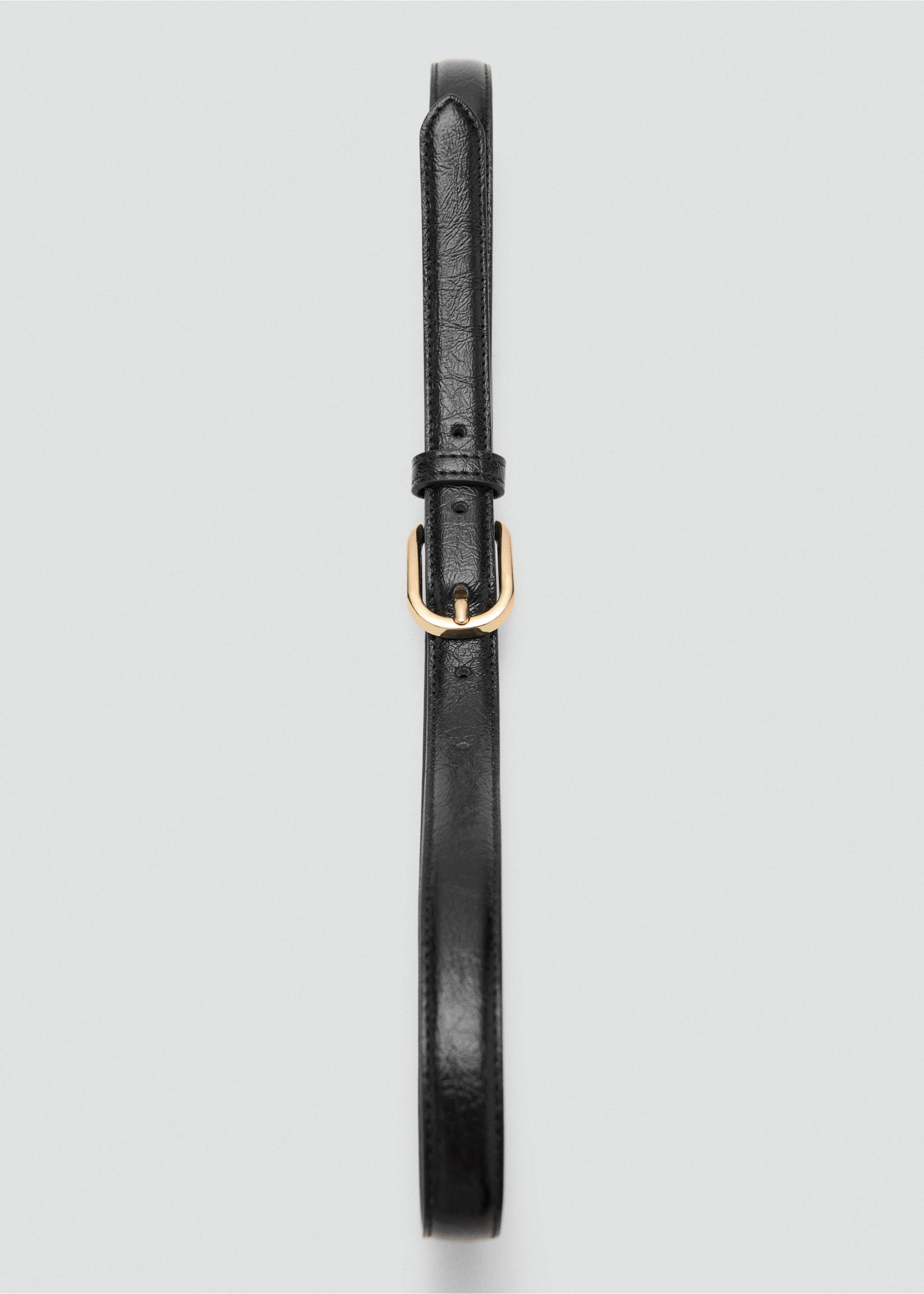 Metal buckle belt - Details of the article 2, Black. Ref: 27081199-00.