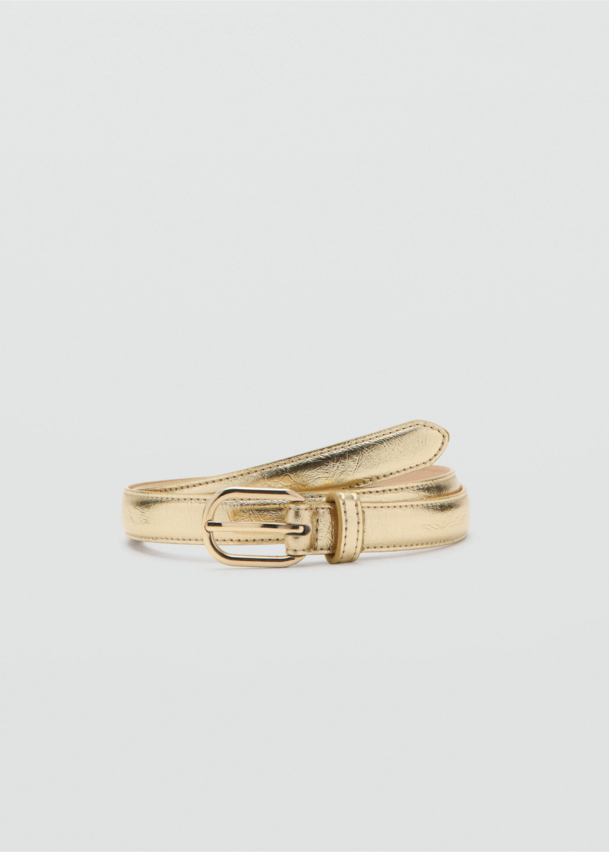 Metal buckle belt - Article without model, Gold. Ref: 27081199-00.