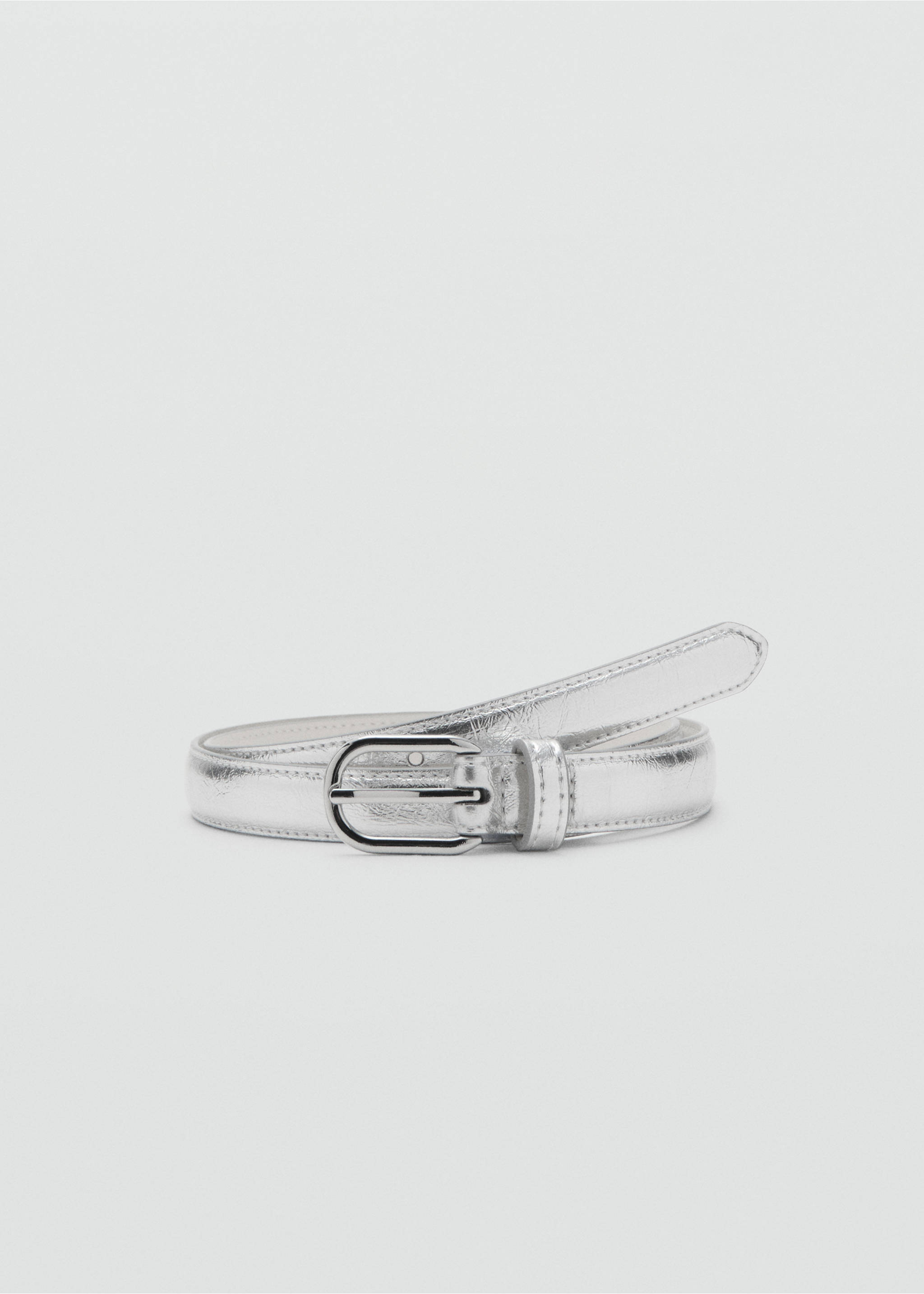 Metal buckle belt - Article without model, Silver. Ref: 27081199-00.