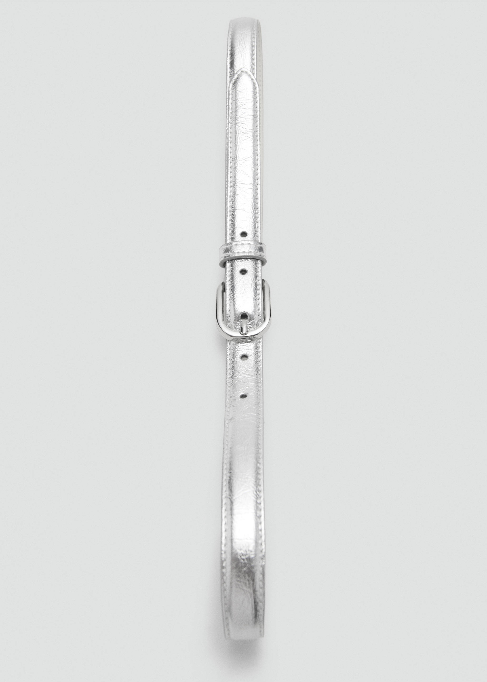 Metal buckle belt - Details of the article 2, Silver. Ref: 27081199-00.