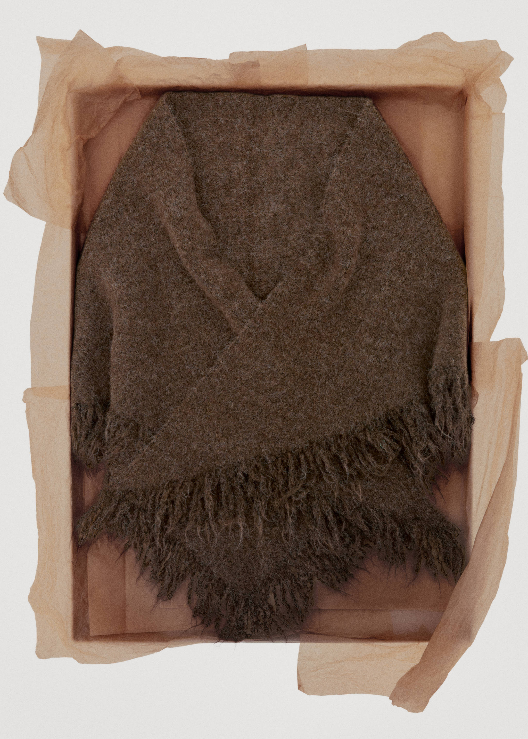 Shawl with fringed edges - Details of the article 7