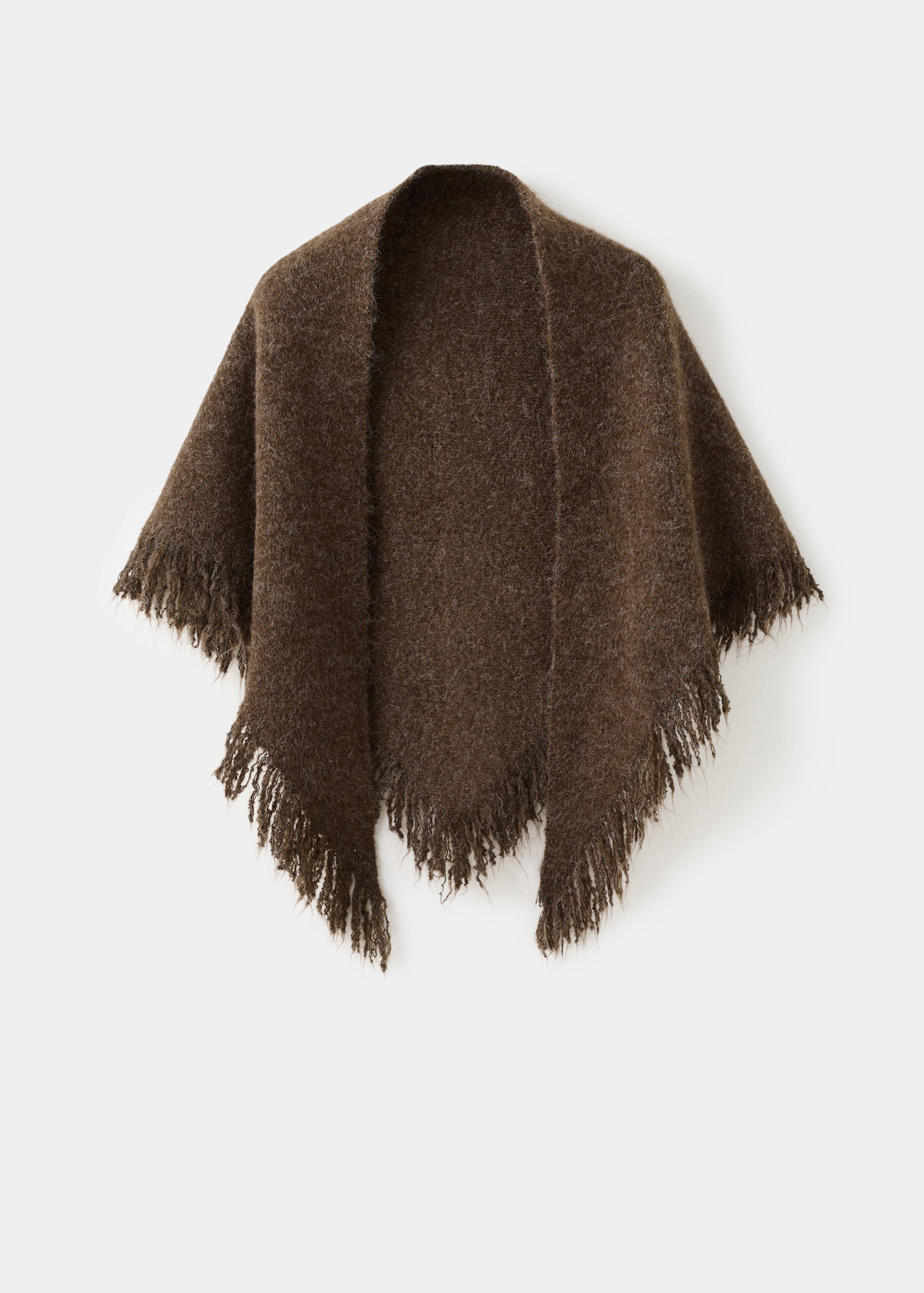 Shawl with fringed edges - Article without model