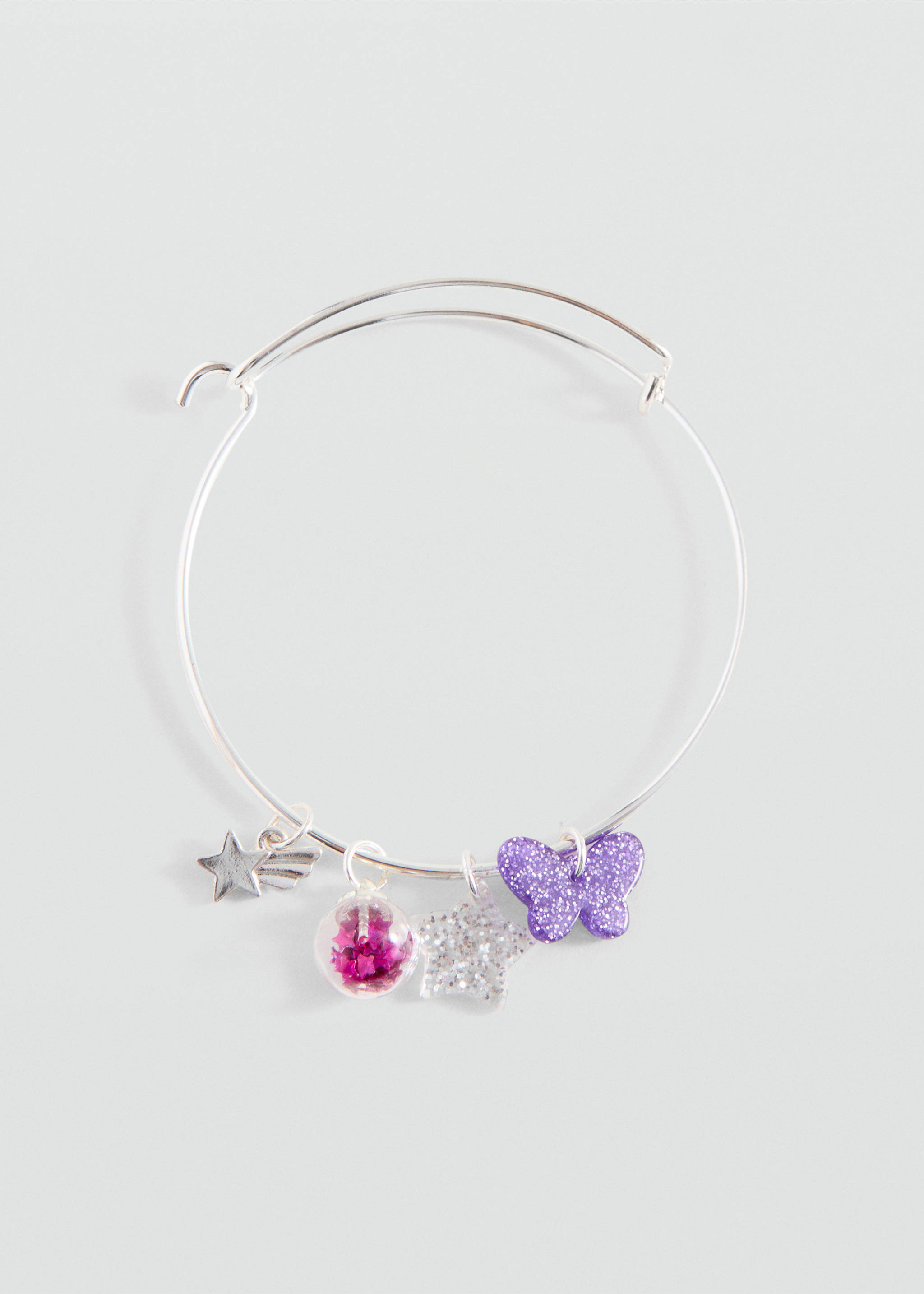 Brățară cu charms combinate - Articol fără model, Argintiu. Ref: 27081203-00.