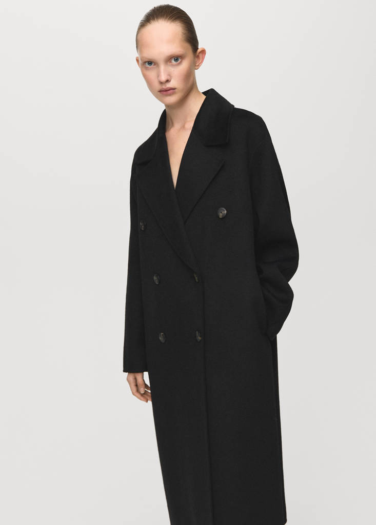 Handmade oversized wool coat - Women | MANGO Singapore