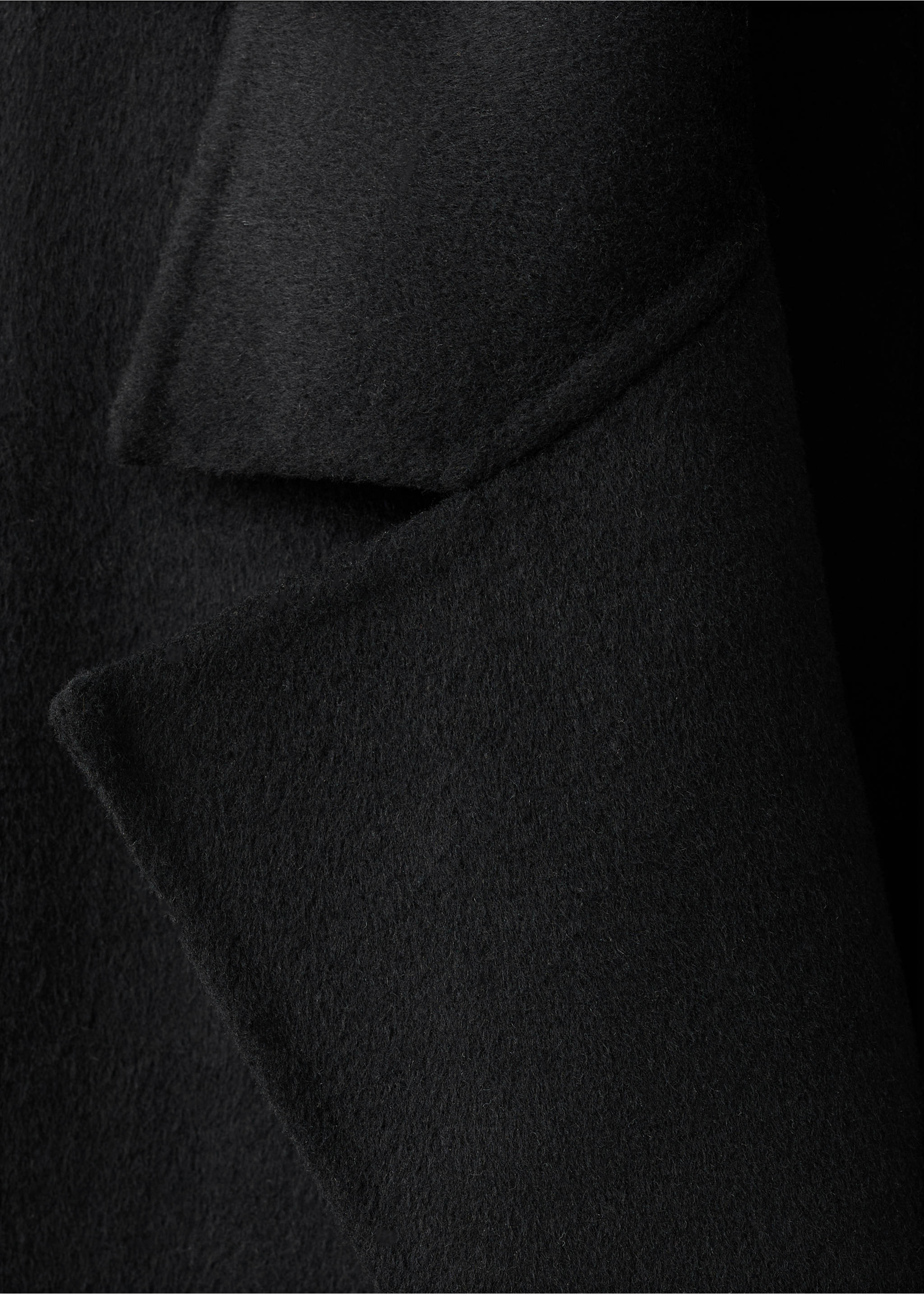 Manteau laine fait main oversize - Détail de l'article 8, Noir. Ref: 27081207-00.