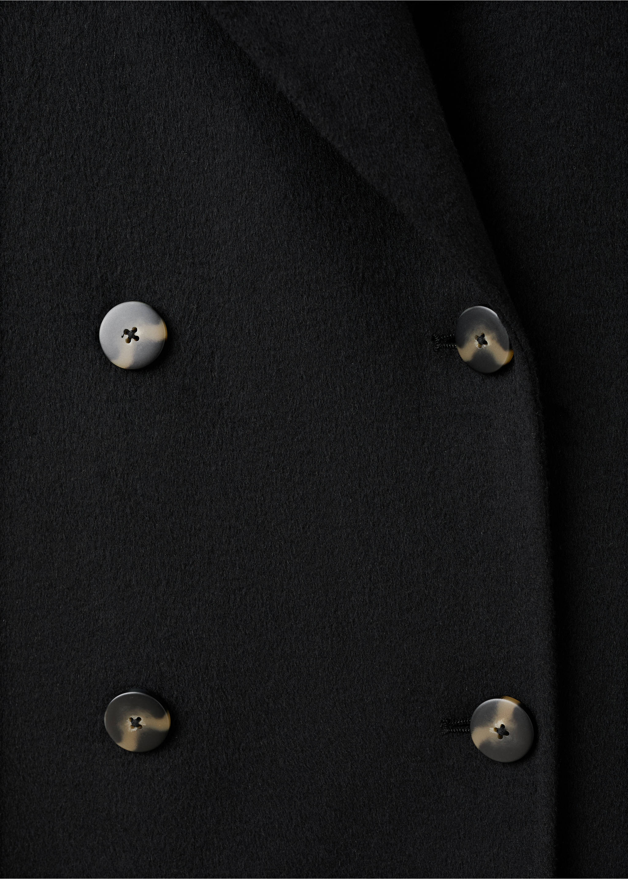 Manteau laine fait main oversize - Détail de l'article 0, Noir. Ref: 27081207-00.