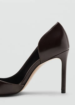 Asymmetrical heeled shoes — Chocolate 3