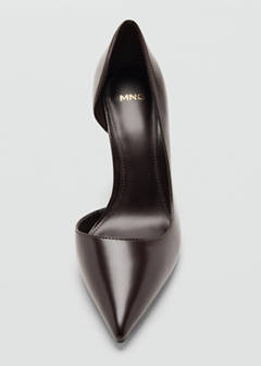 Asymmetrical heeled shoes — Chocolate 4