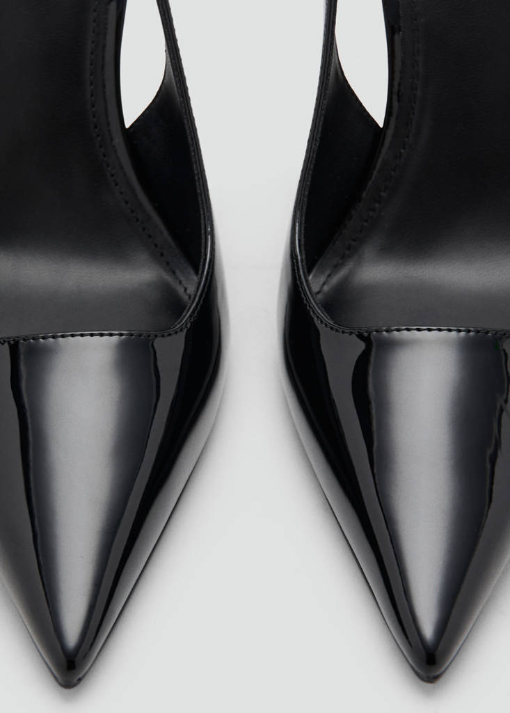 Patent heeled shoes — Black