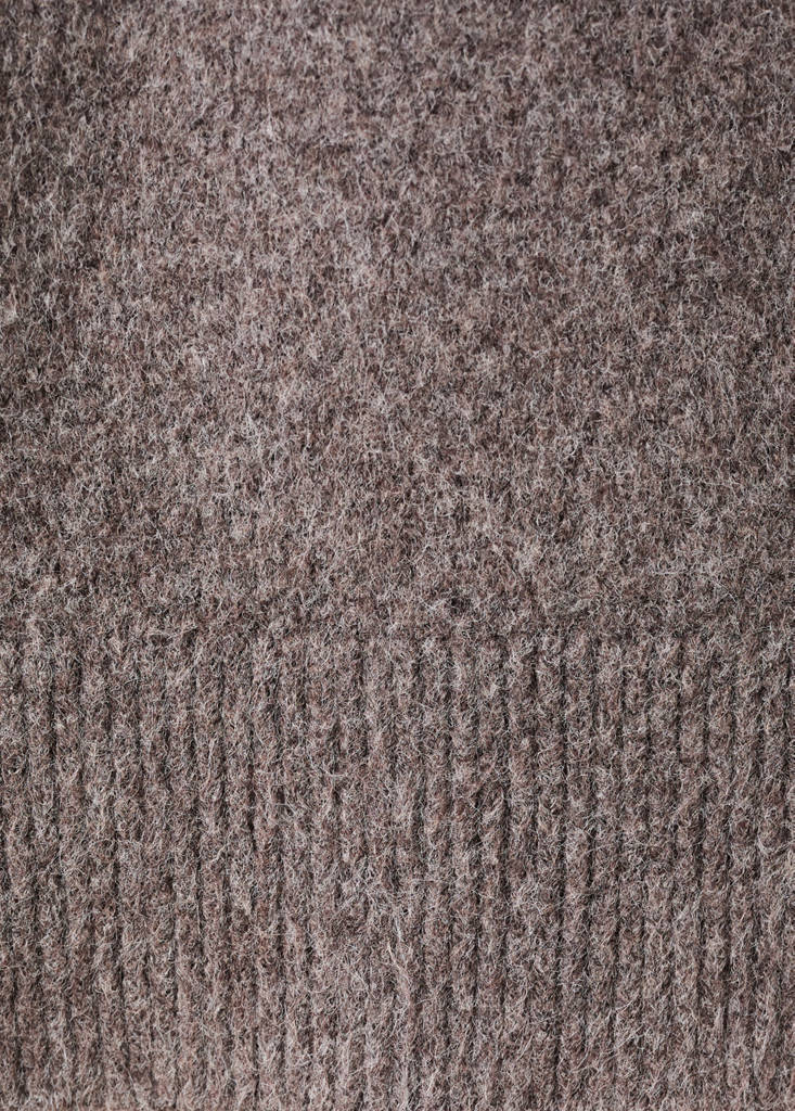 Knitted turtleneck dress — Medium Brown