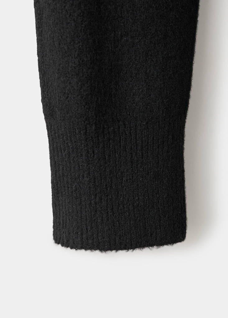 Knitted turtleneck dress — Black