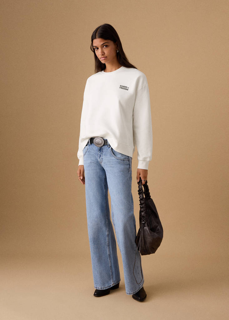 Printed cotton sweatshirt — Off White