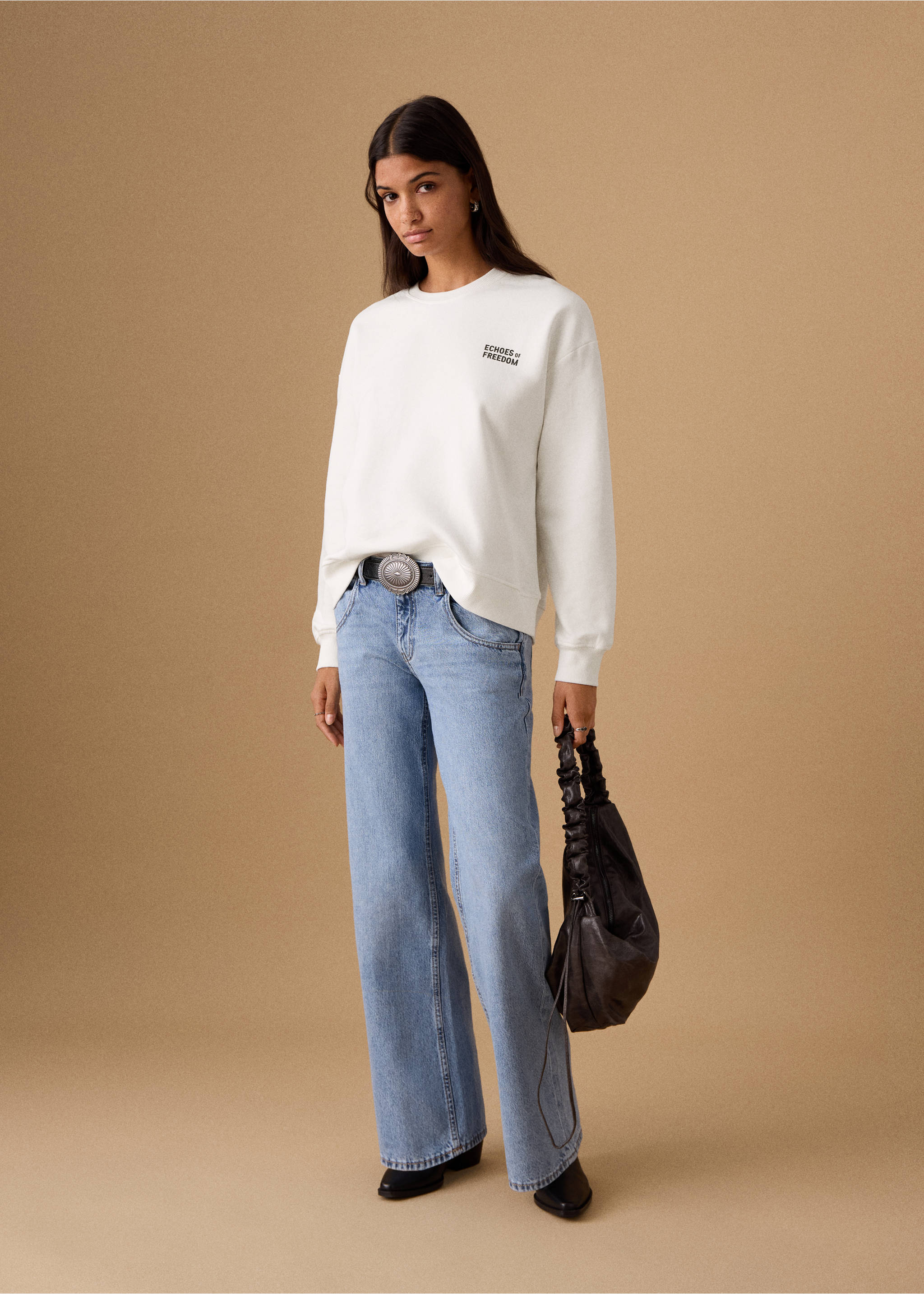 Printed cotton sweatshirt - General plane, Off White. Ref: 27081221-00.