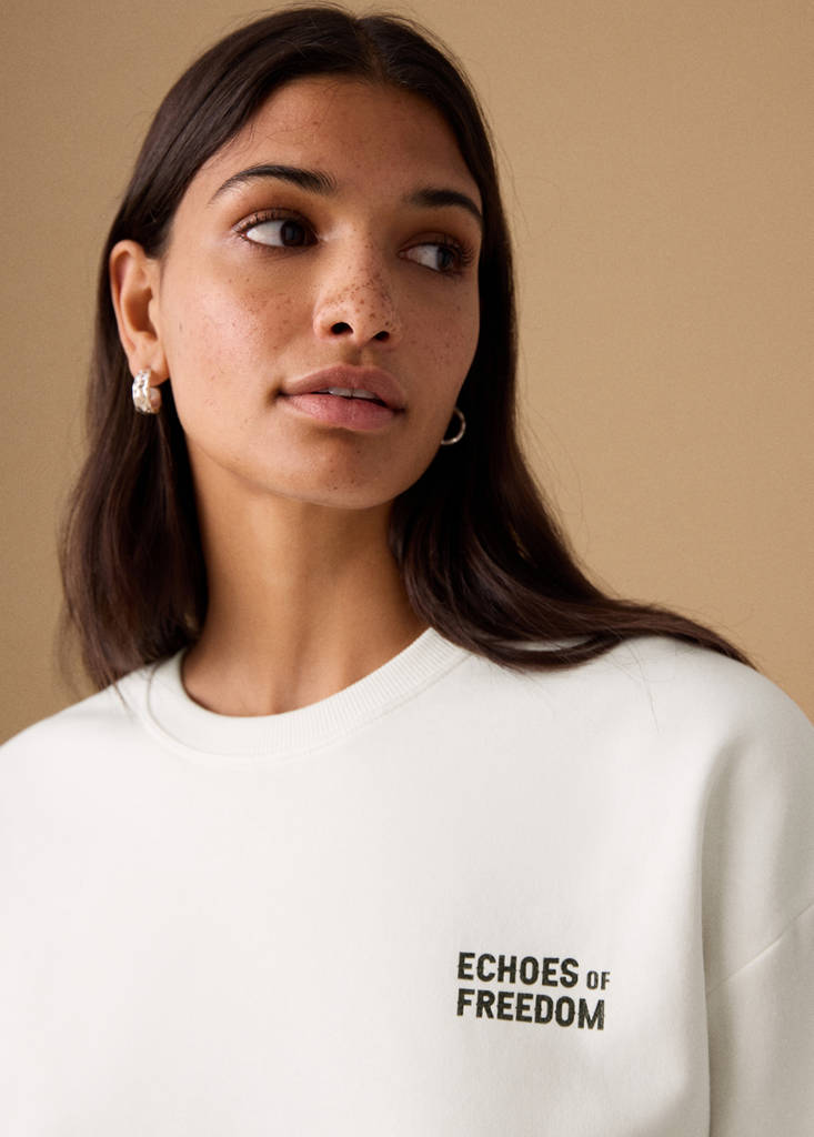Printed cotton sweatshirt — Off White