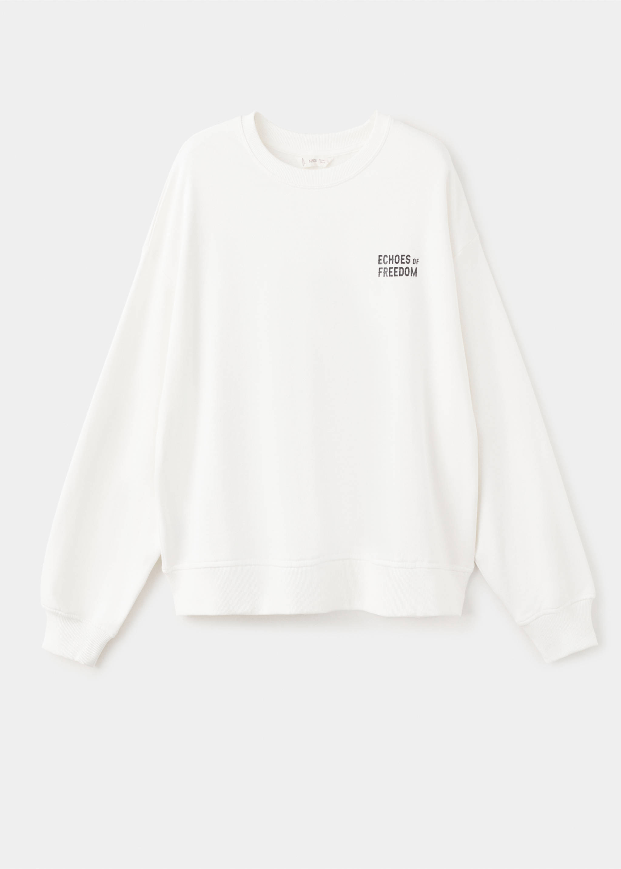 Printed cotton sweatshirt - Article without model, Off White. Ref: 27081221-00.