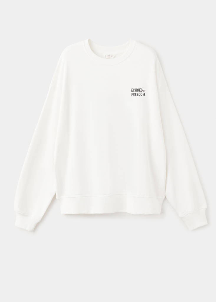 Printed cotton sweatshirt — Off White