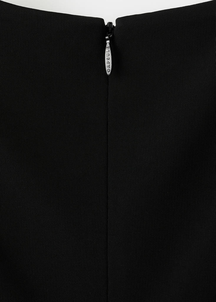 Fitted dress with transparent straps — Black
