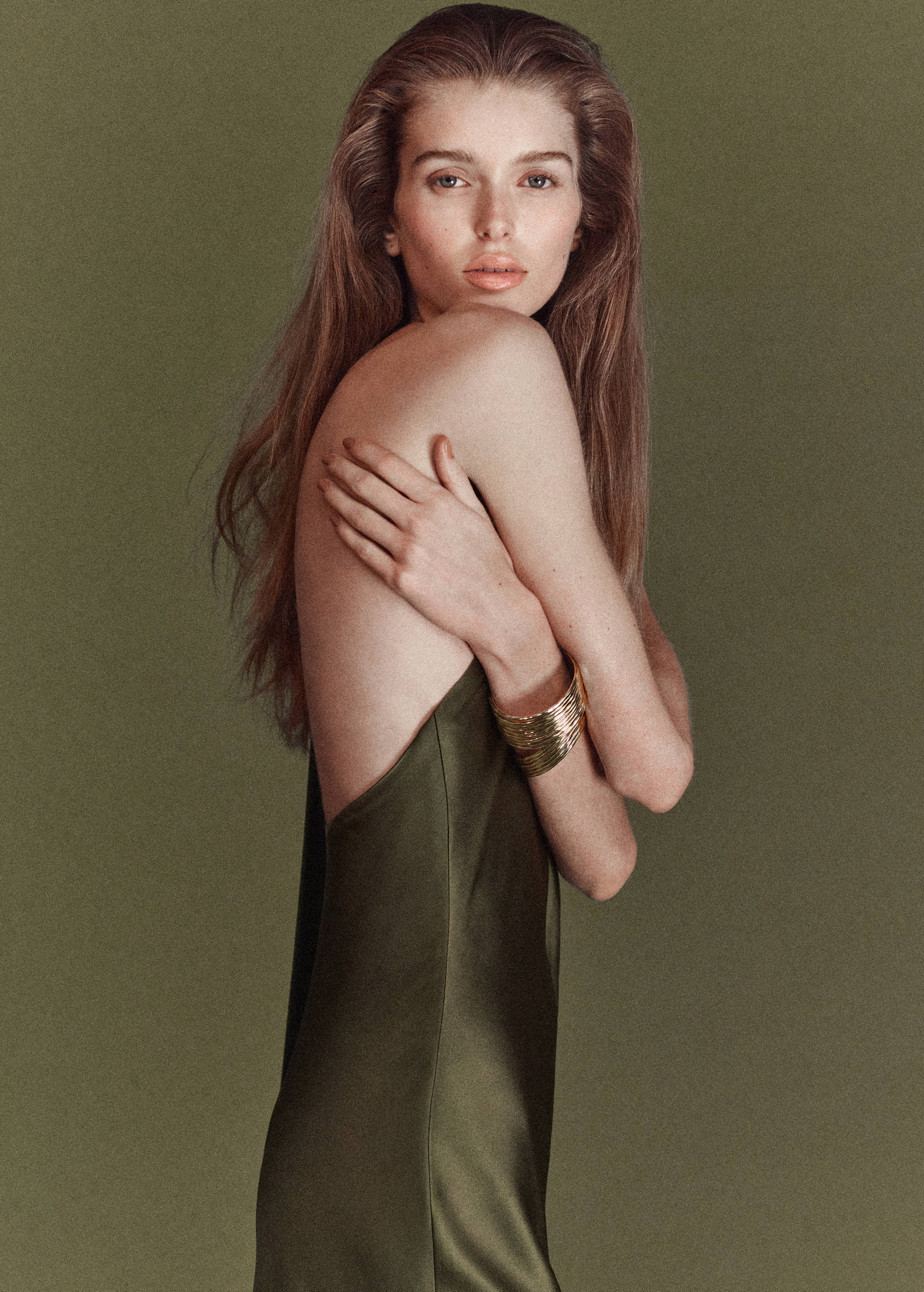 Robe asymétrique col nœud - Plan moyen