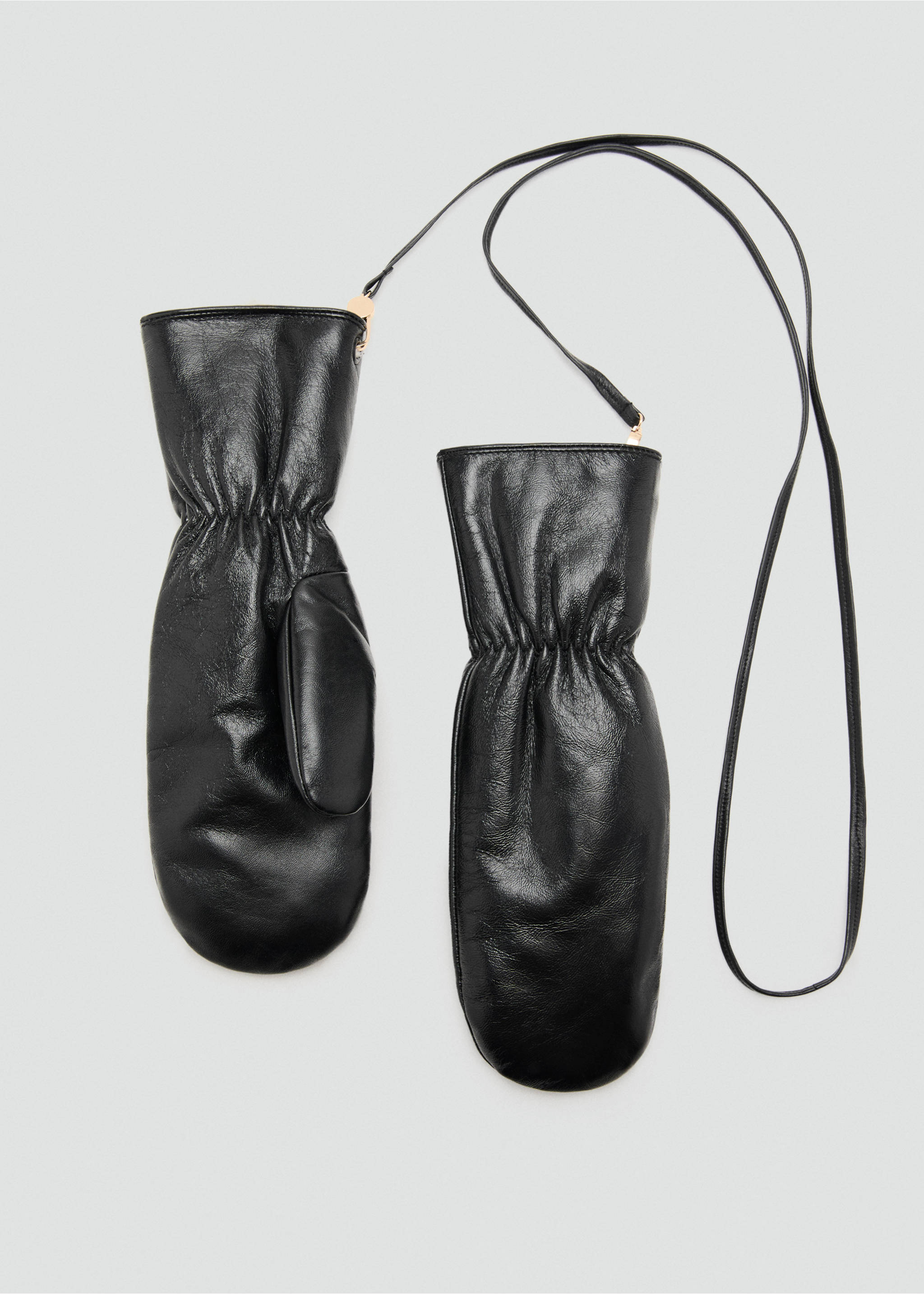 Leather mitts - Article without model, Black. Ref: 27081225-00.
