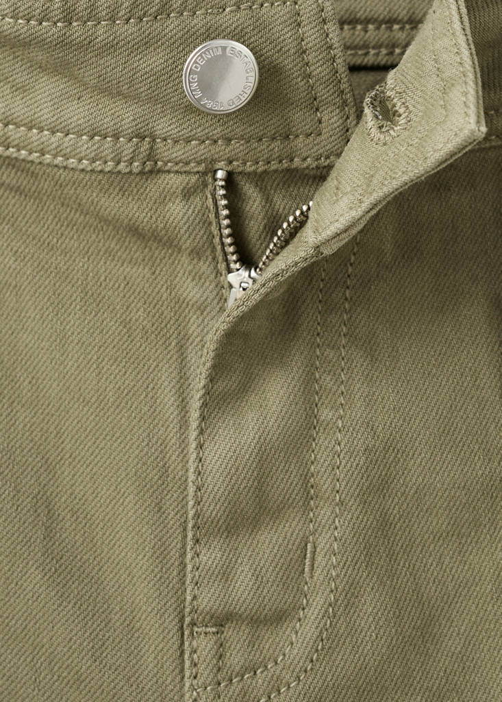 Wide leg jeans with pockets — Khaki