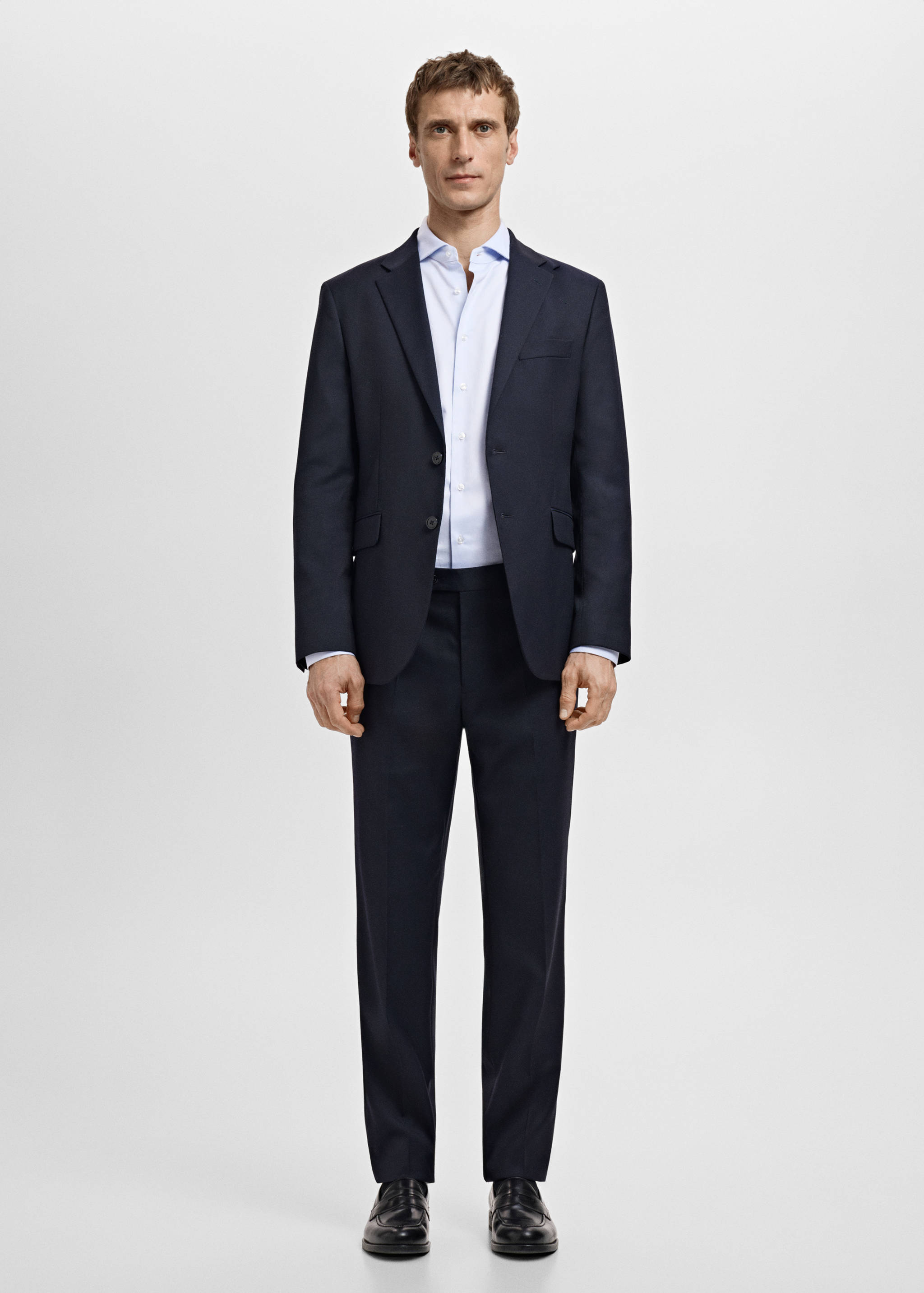 Chemise costume slim-fit tissu twill - Plan général