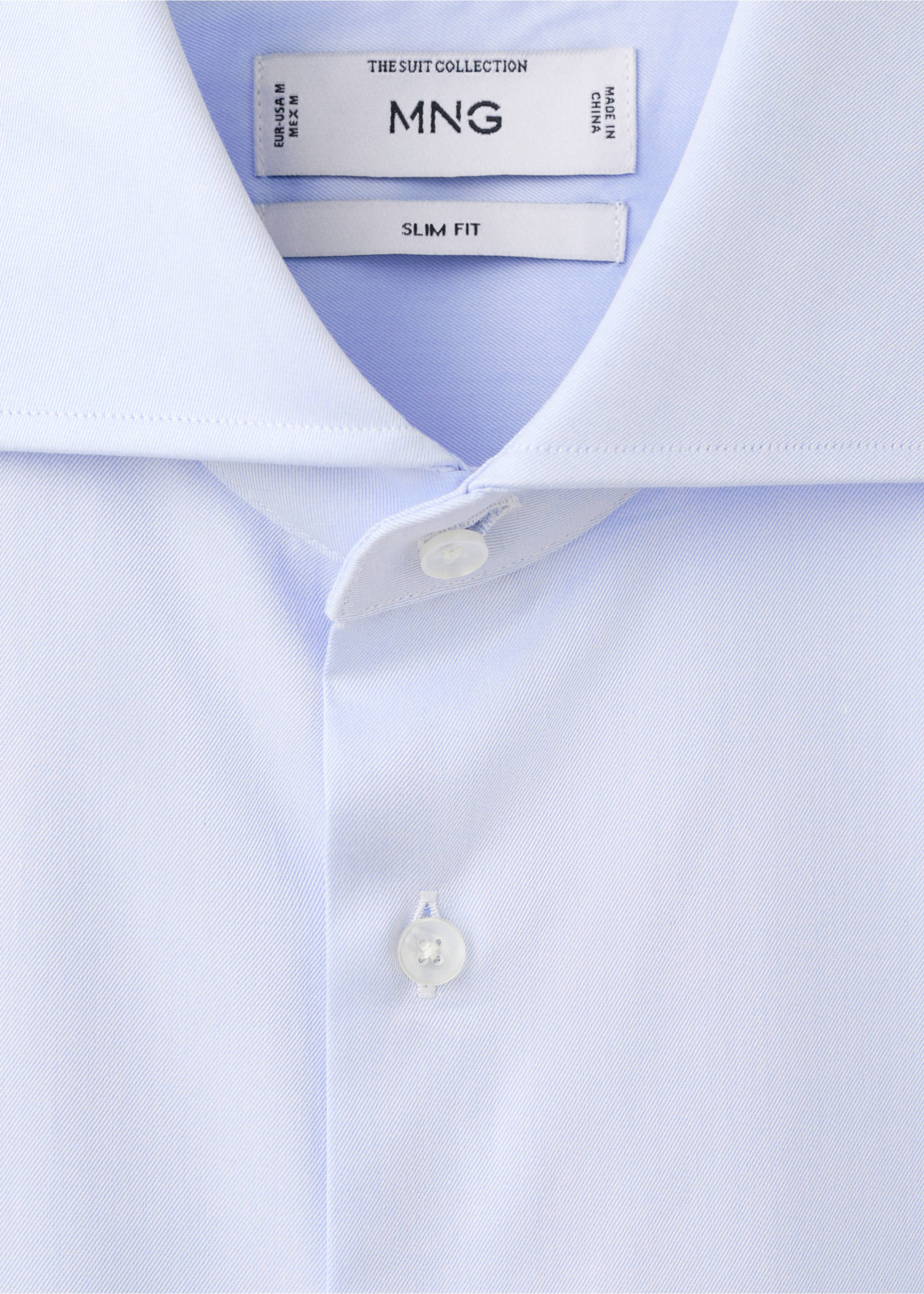 Костюмна сорочка slim fit із твілу - Детальніше про товар 8, Світло-блакитний. Ref: 27081229-00.