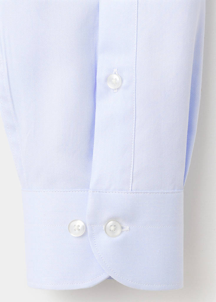 Slim-fit twill fabric dress shirt — Sky Blue