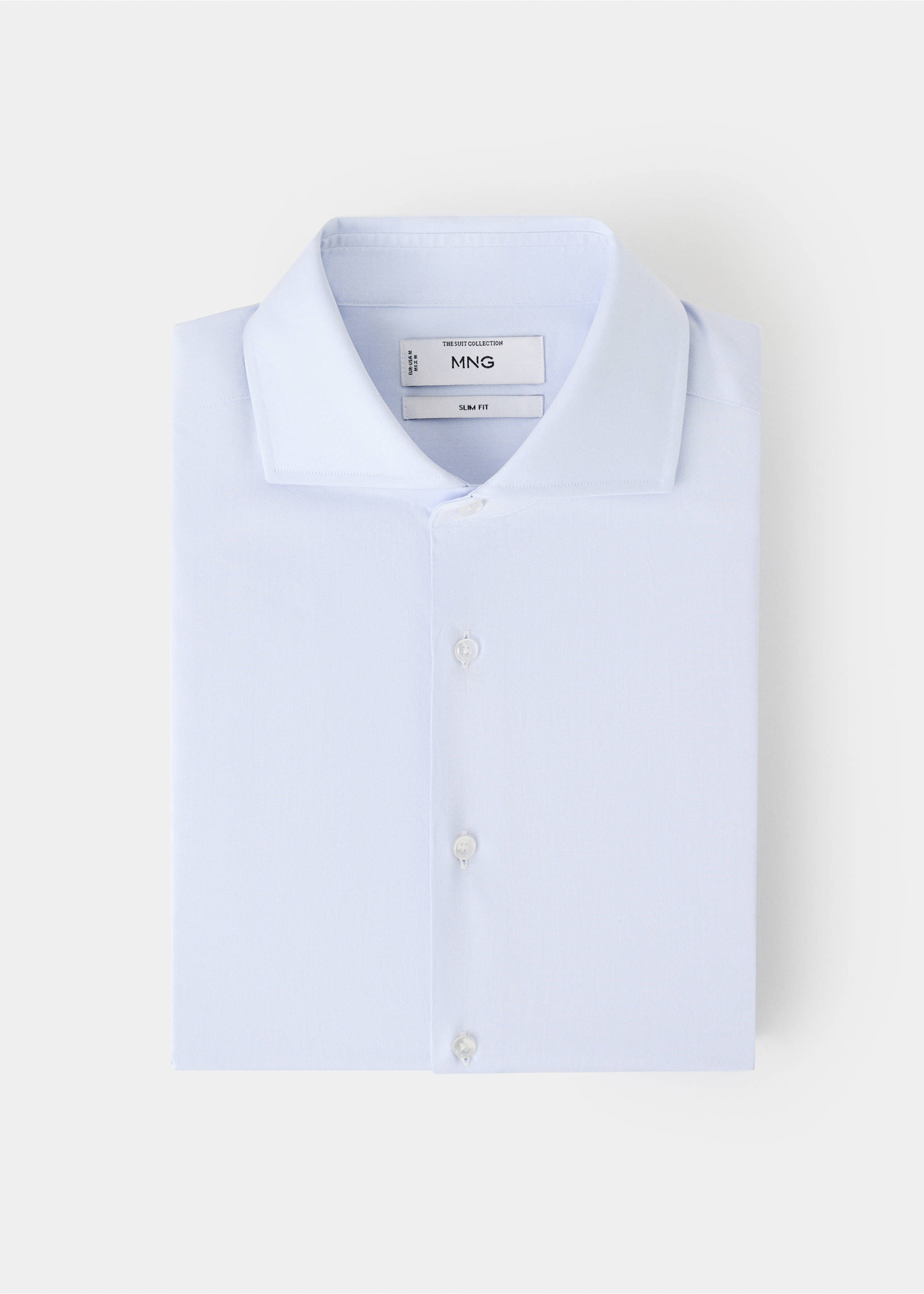Костюмна сорочка slim fit із твілу - Детальніше про товар 9, Світло-блакитний. Ref: 27081229-00.