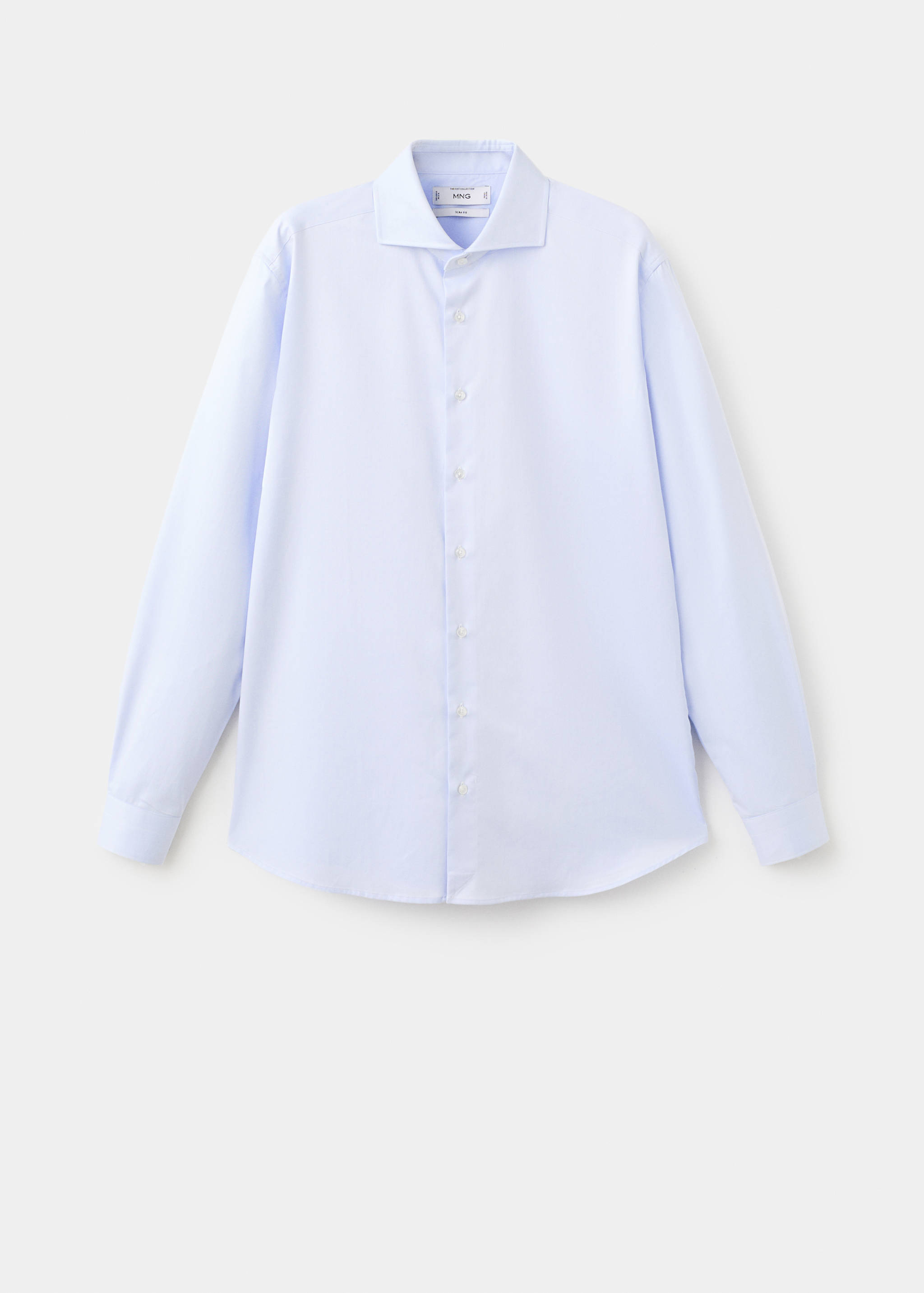 Slim-fit twill fabric dress shirt - Article without model
