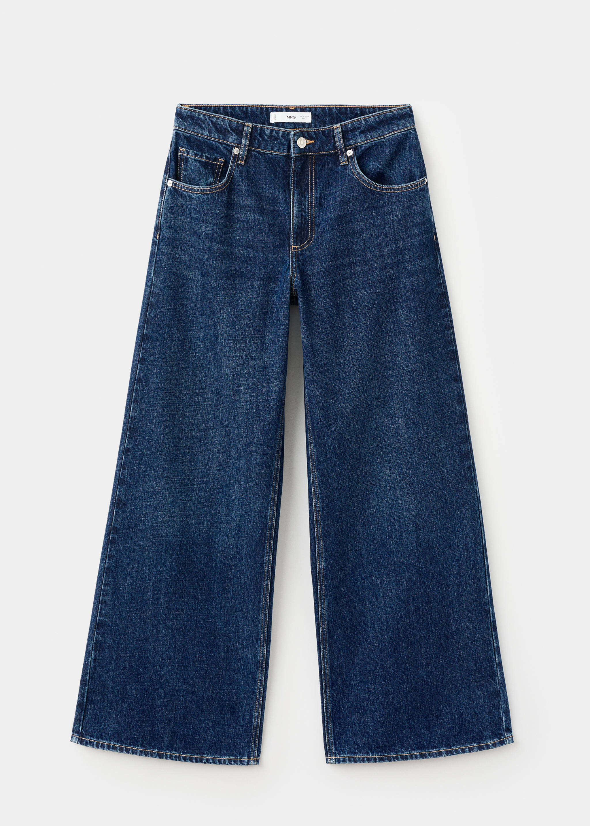 Weit geschnittene Wide-Leg-Jeans mit niedrigem Bund - Artikel ohne Model