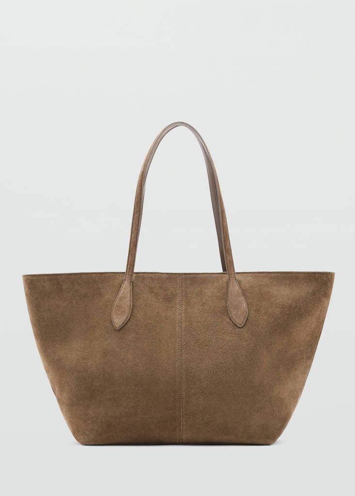 Borsa Shopper Crosta Di Cuoio