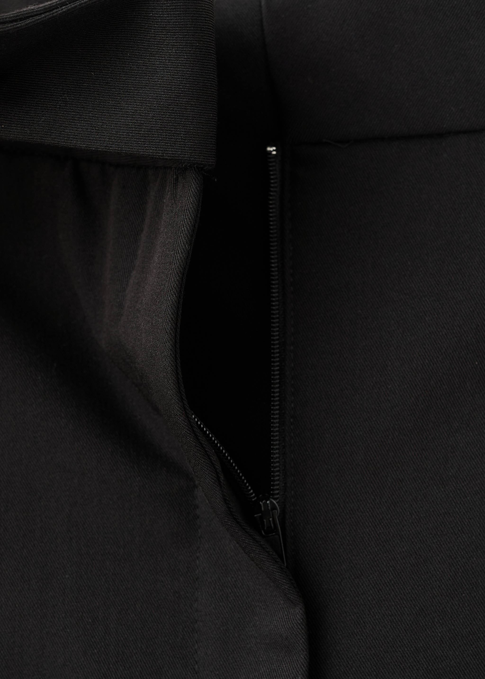 褶皱宽腿裤 - null