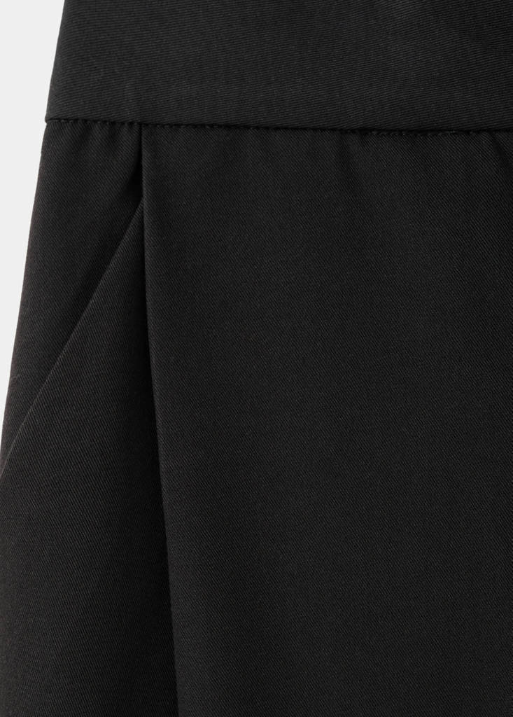Pleated wide leg trousers — Black