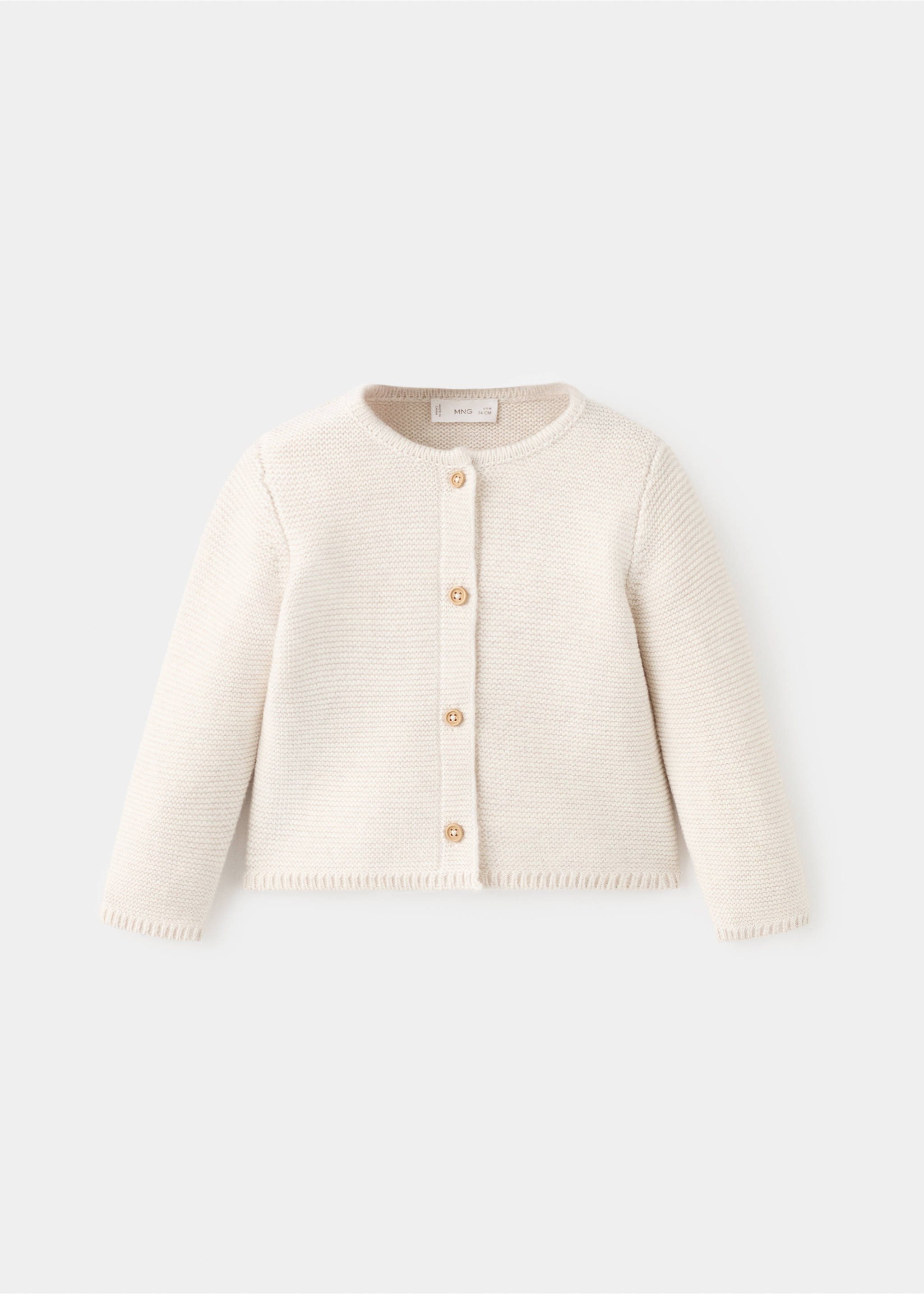 Knitted button cardigan - Article without model, Sand. Ref: 27081235-00.