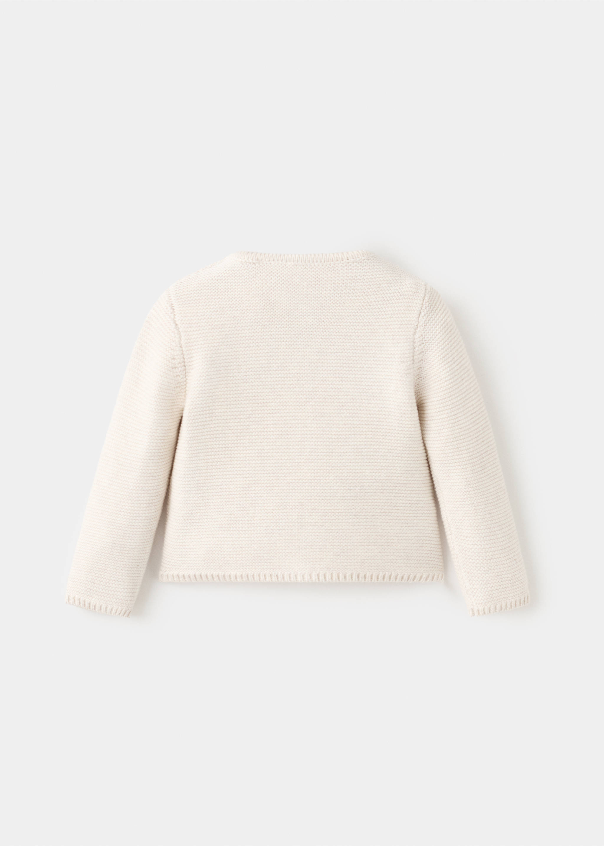 Knitted button cardigan - Reverse of the article, Sand. Ref: 27081235-00.
