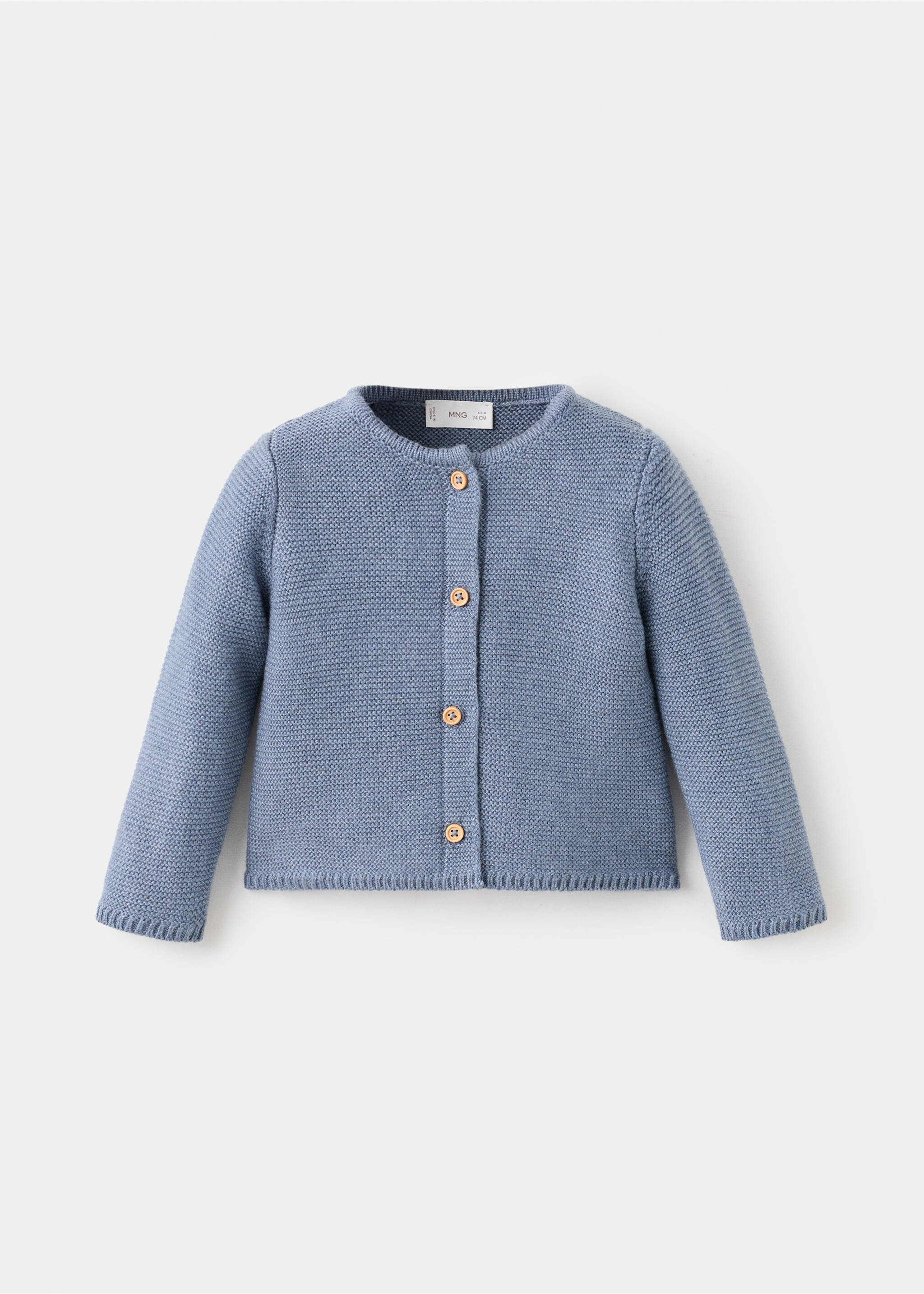 Gebreid vest met knopen - Artikel zonder model, Blauw. Ref: 27081235-00.