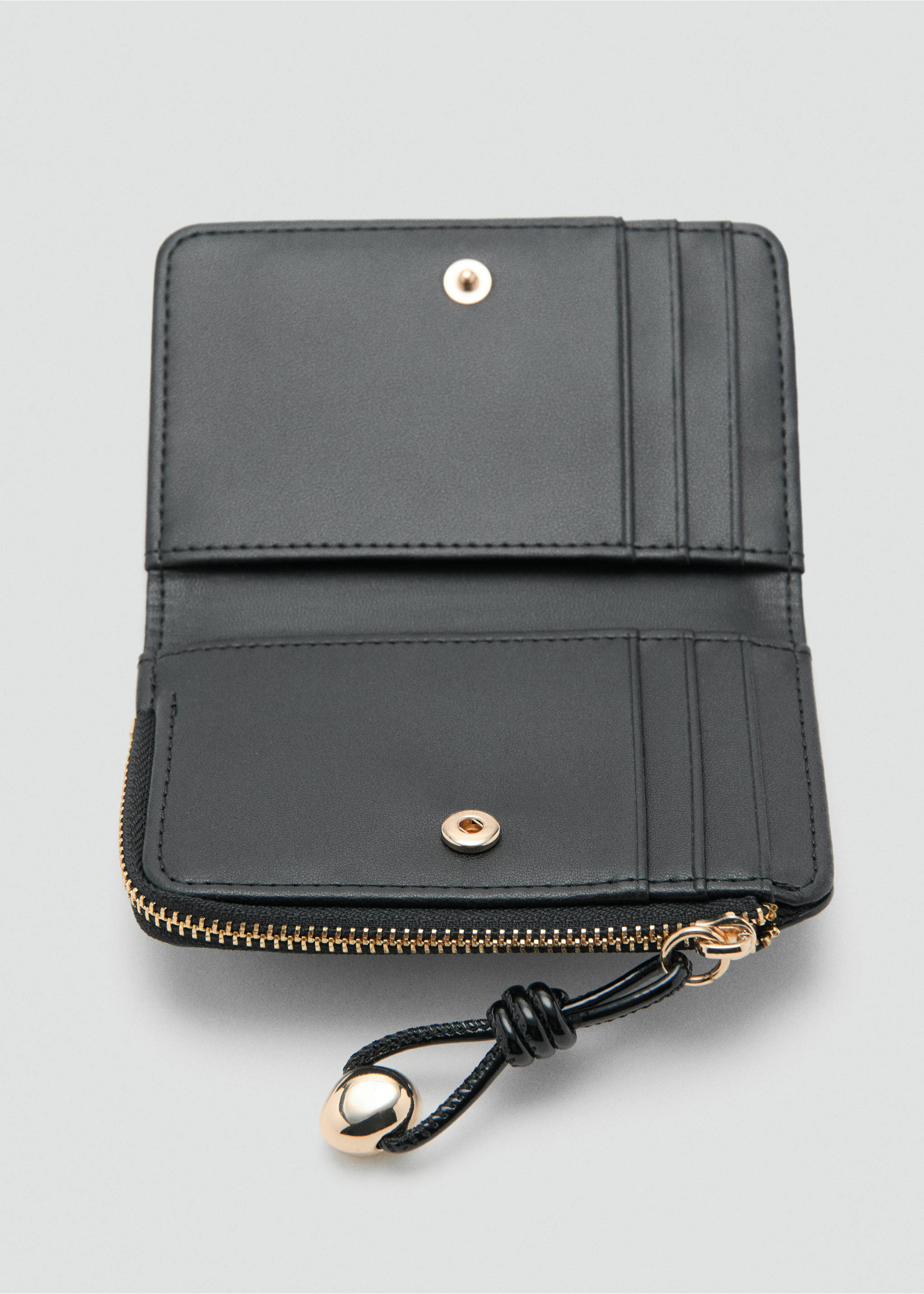 Mini-bead small purse - Details of the article 1, Black. Ref: 27081236-00.