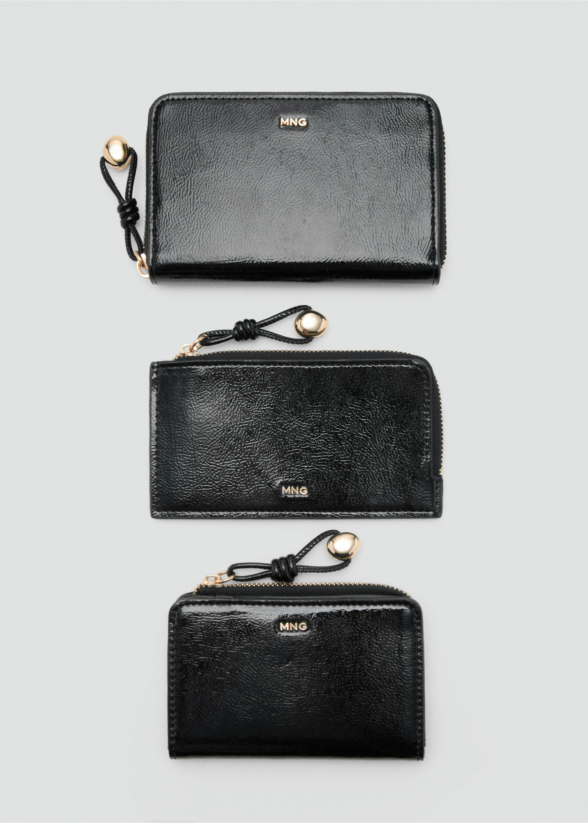 Mini-bead small purse - Details of the article 2, Black. Ref: 27081236-00.