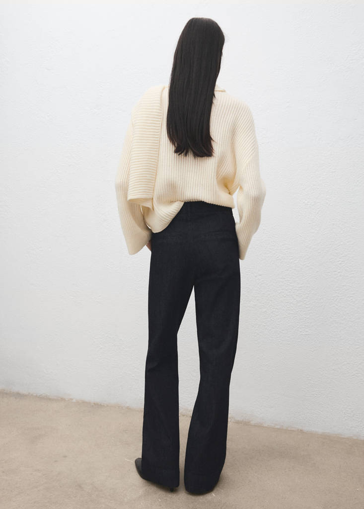 Wide leg denim trousers — Open Blue