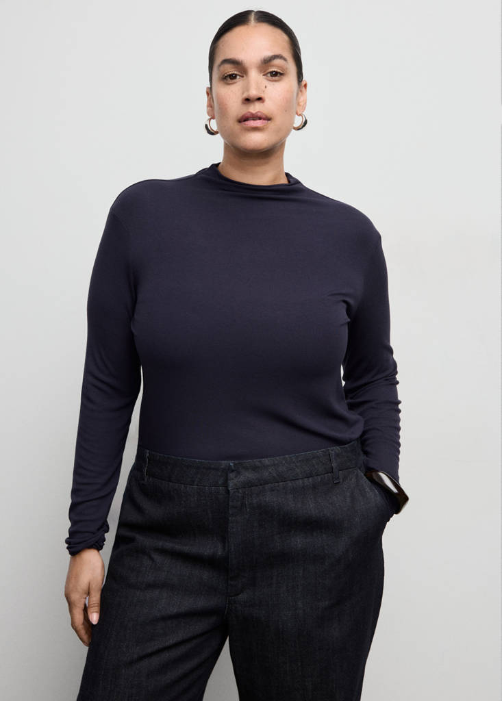 Wide leg denim trousers — Open Blue