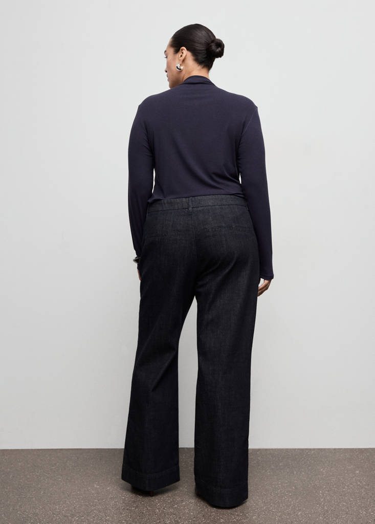 Wide leg denim trousers — Open Blue