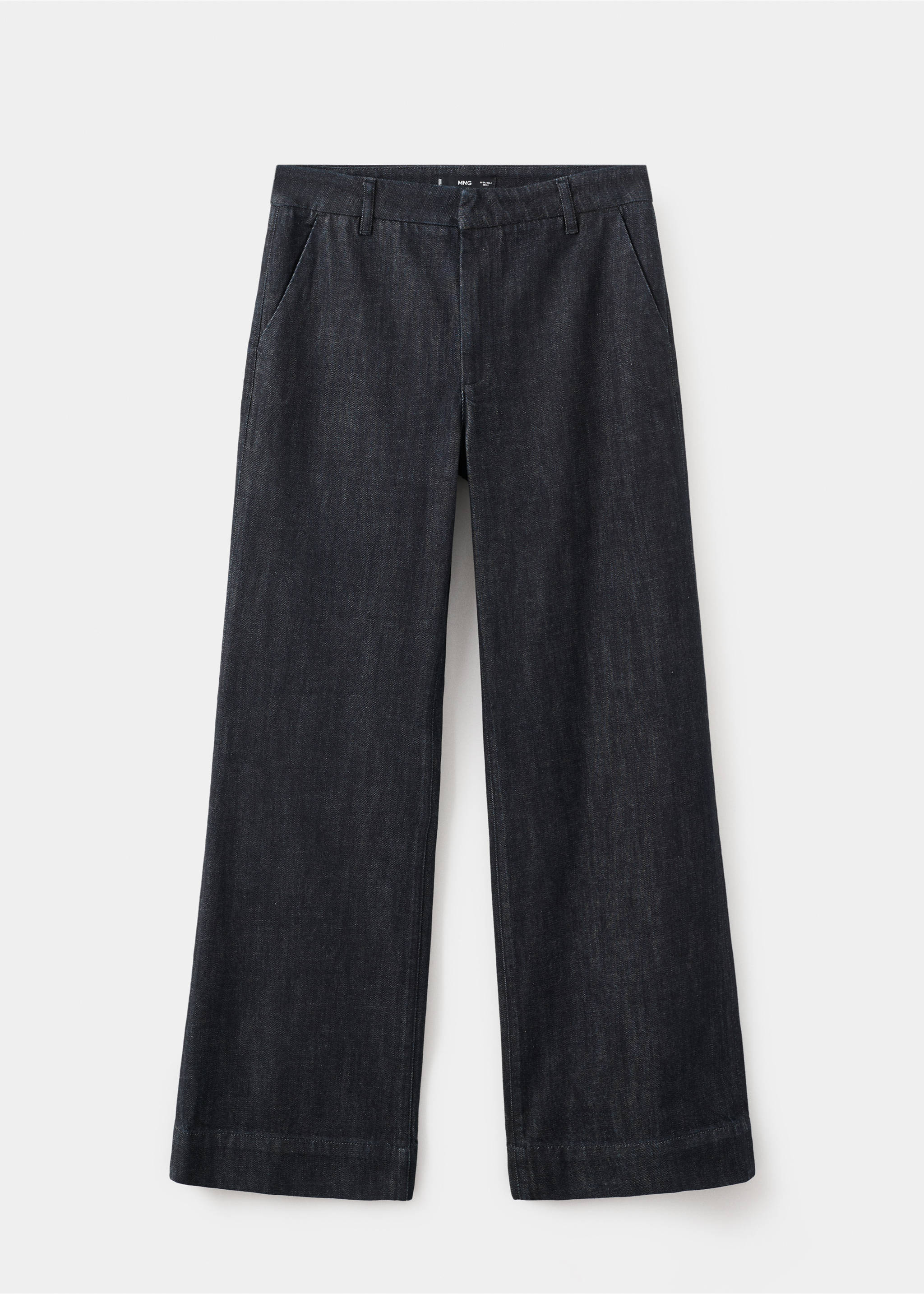 Pantalon denim wide leg - Article sans modèle, Bleu. Ref: 27081237-00.